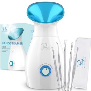 Pure Daily Care Facial Steamer 3-in-1 NanoSteamer with 5-Piece Stainless Steel S